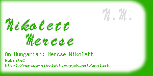 nikolett mercse business card